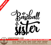 Baseball Sister SVG Design SVG